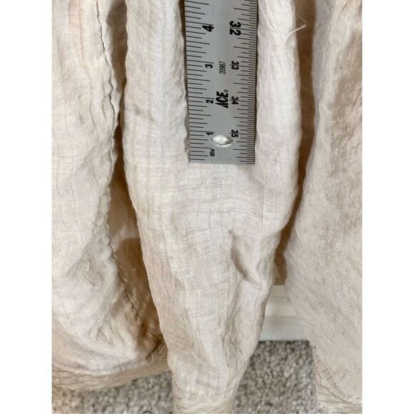 Free People Frankie Pintuck Beige Ruffle Maxi Dress with Pockets Women’s Large - Picture 13 of 15